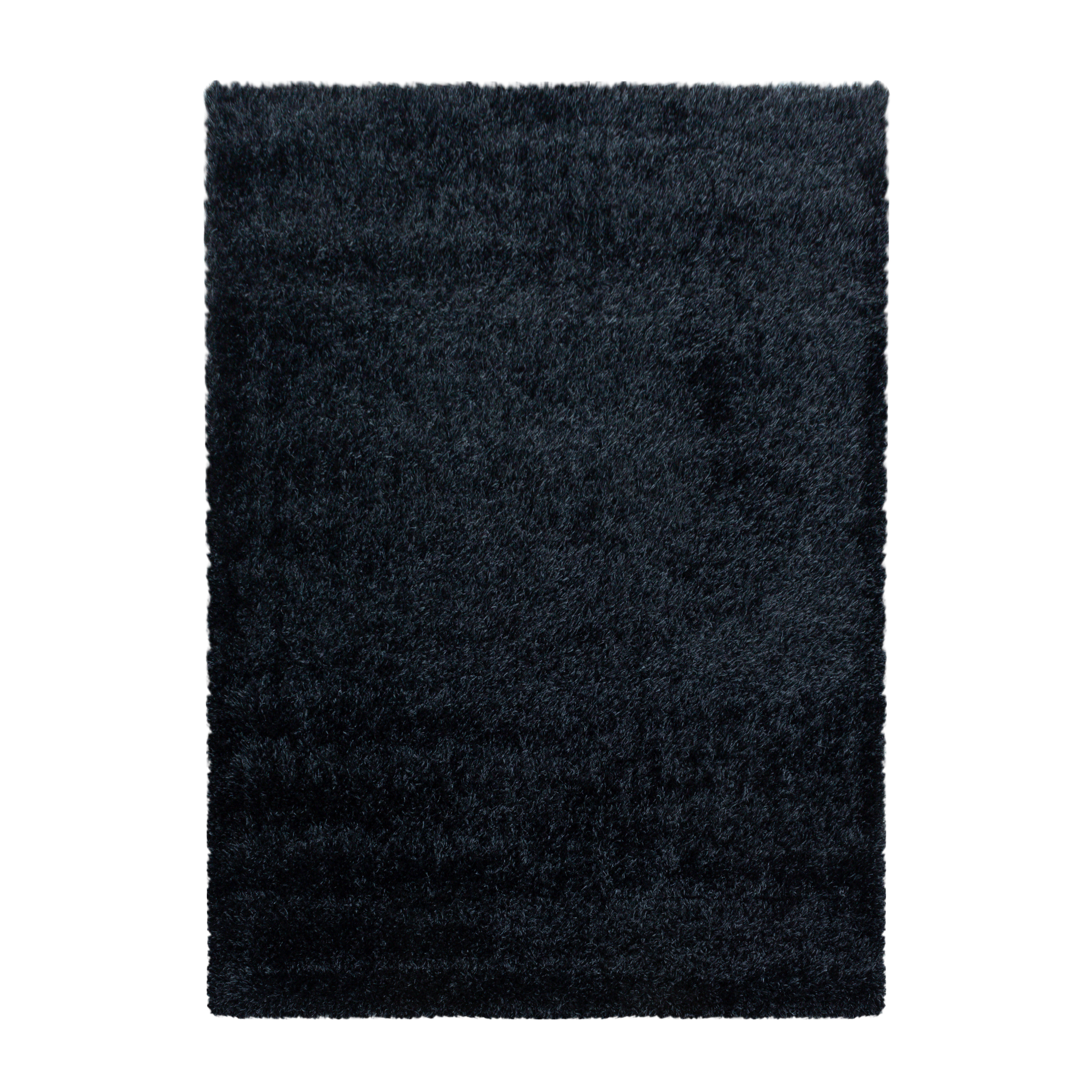 Brilliant Shaggy tapete pelo comprido retangular 200x290cm preto