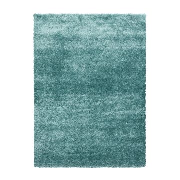 Brilliant Shaggy tapete pelo comprido retangular 280x370cm aqua azul