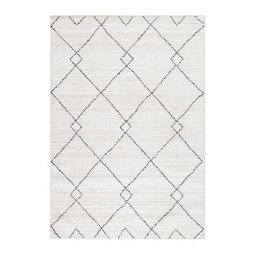 Taznaxt Haki tapete pelo curto retangular 160x230cm creme