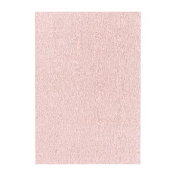Nizza tapete pelo em laço retangular 240x340cm rosa claro