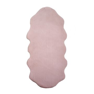 Caty Pele de Ovelha tapete liso infantil pelo curto fofo de pelo comprido 60x180cm rosa