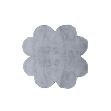 Caty Trevo tapete liso infantil pelo curto fofo de pelo comprido 90x90cm prateado