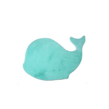 Caty Baleia tapete liso infantil pelo curto fofo de pelo comprido 80x120cm verde menta