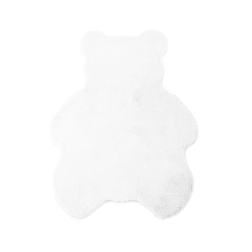 Caty Urso tapete liso infantil pelo curto fofo de pelo comprido 80x100cm branco
