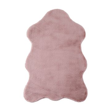 Caty Pele de Ovelha tapete liso infantil pelo curto fofo de pelo comprido 60x90cm rosa