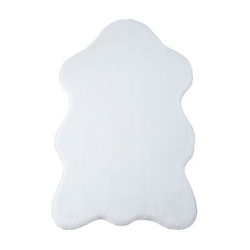 Caty Pele de Ovelha tapete liso infantil pelo curto fofo de pelo comprido 60x90cm branco