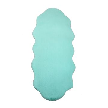 Caty Pele de Ovelha tapete liso infantil pelo curto fofo de pelo comprido 60x180cm verde menta
