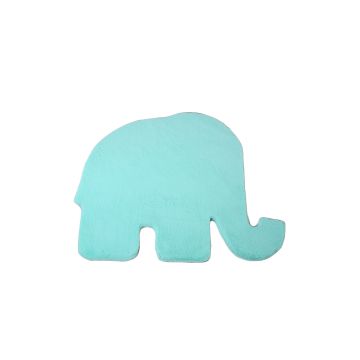 Caty Elefante tapete liso infantil pelo curto fofo de pelo comprido 80x100cm verde menta