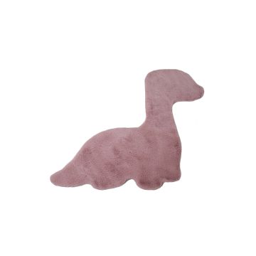Caty Dino tapete liso infantil pelo curto fofo de pelo comprido 80x100cm rosa