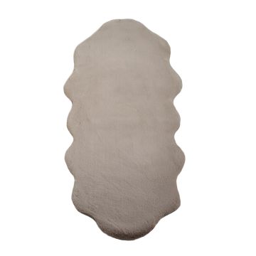 Caty Pele de Ovelha tapete liso infantil pelo curto fofo de pelo comprido 60x180cm bege