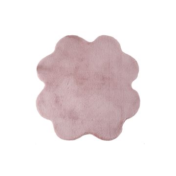 Caty Trevo tapete liso infantil pelo curto fofo de pelo comprido 90x90cm rosa
