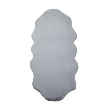 Caty Pele de Ovelha tapete liso infantil pelo curto fofo de pelo comprido 60x180cm prateado