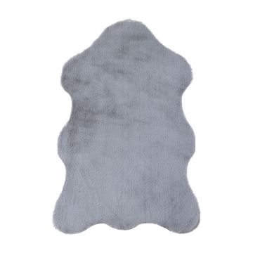 Caty Pele de Ovelha tapete liso infantil pelo curto fofo de pelo comprido 60x90cm prateado
