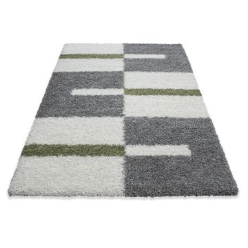 Gala Shaggy tapete pelo comprido retangular 240x340cm verde