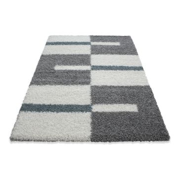 Gala Shaggy tapete pelo comprido retangular 140x200cm turquesa
