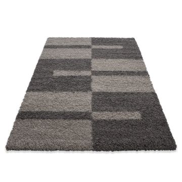 Gala Shaggy tapete pelo comprido retangular 80x150cm taupe