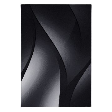 Plus Shadow tapete pelo curto retangular 140x200cm preto