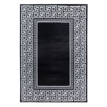 Parma Laby tapete pelo curto retangular 140x200cm preto