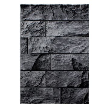 Parma Oltu tapete pelo curto retangular 280x370cm preto