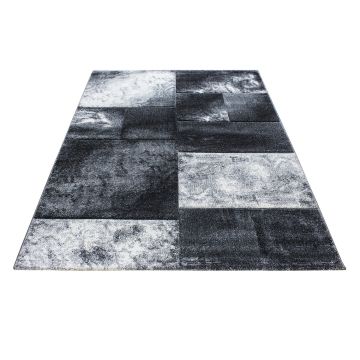Hawaii Tetris tapete pelo curto retangular 80x150cm cinzento