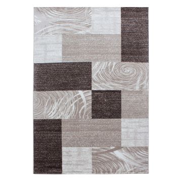 Parma Jawa tapete pelo curto retangular 240x340cm castanho