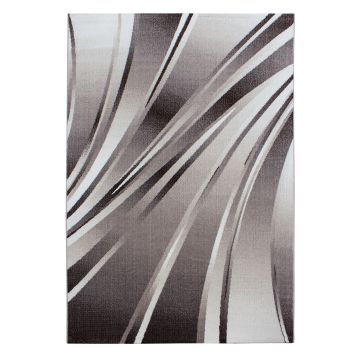 Parma Cristal tapete pelo curto retangular 140x200cm castanho