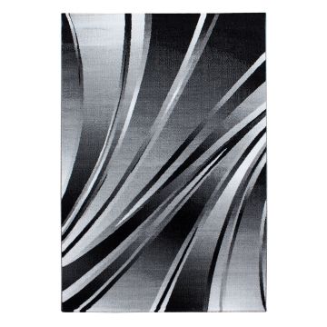 Parma Cristal tapete pelo curto retangular 280x370cm preto