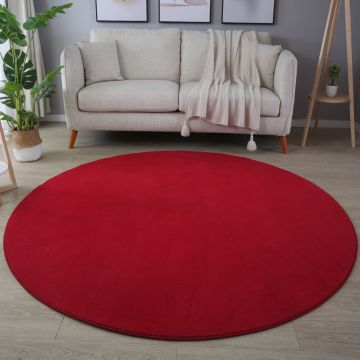 Sky tapete pelo curto redondo Ø 120cm vermelho