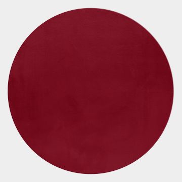 Pouffy tapete fofo de pelo comprido redondo Ø 120cm vermelho