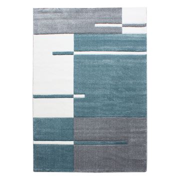 Hawaii Linha tapete pelo curto retangular 240x340cm azul
