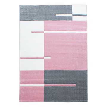 Hawaii Linha tapete pelo curto retangular 140x200cm rosa