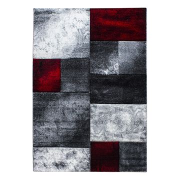 Hawaii Tetris tapete pelo curto retangular 140x200cm vermelho